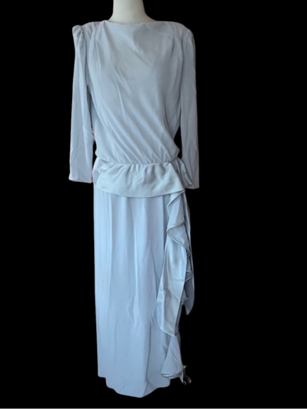 1980s Light‎ Gray Gown